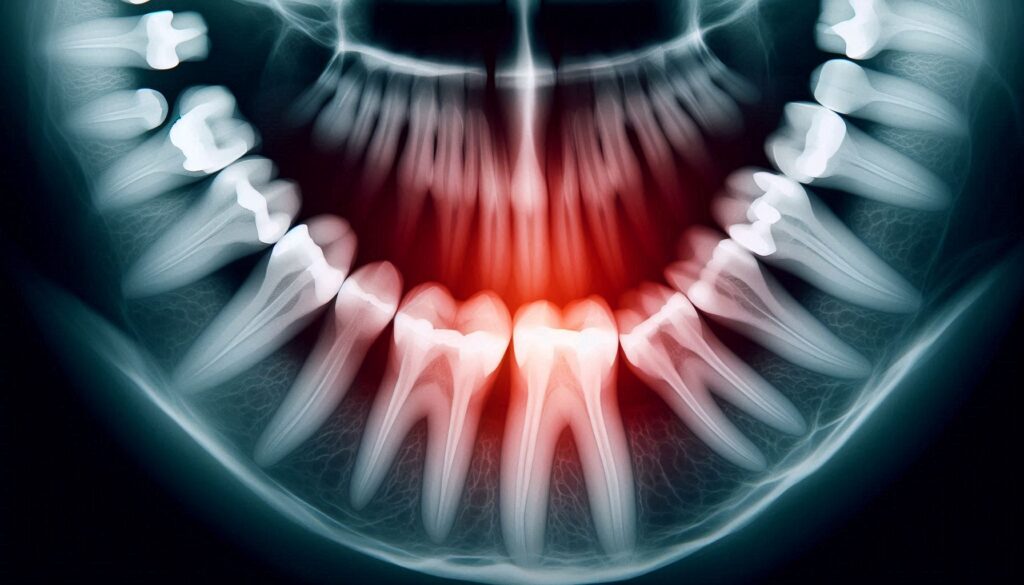تصویر دیجیتال رادیوگرافی دندان برای تشخیص درمان ریشه