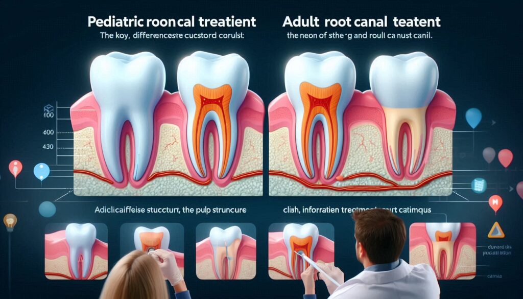 فرآیند درمان ریشه کودکان در مقایسه با عصب‌کشی بزرگسالان
